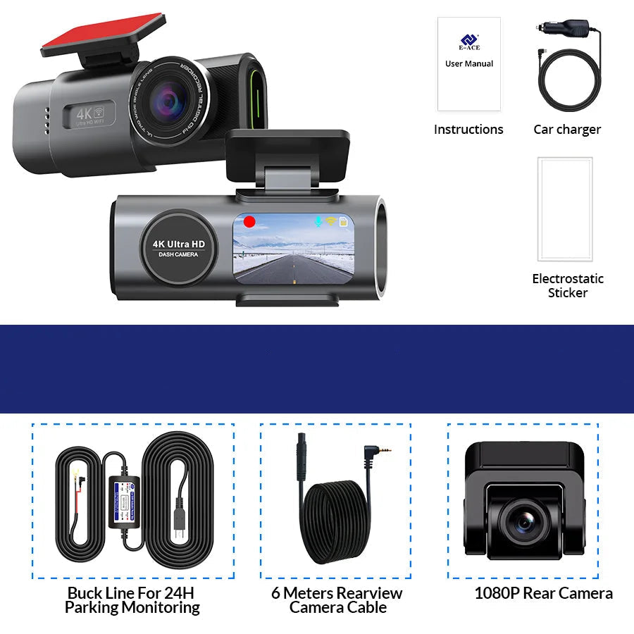 RoadGuard Pro™ 4K Smart Dash Cam